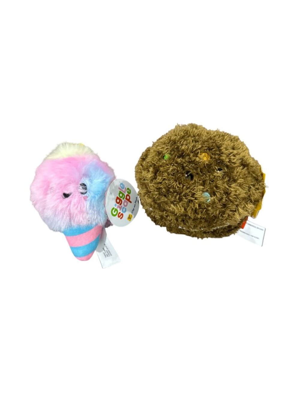 Giggle Scape Plush Clip-On Toys Ice Cream & Chocolate Chip Cookie Set